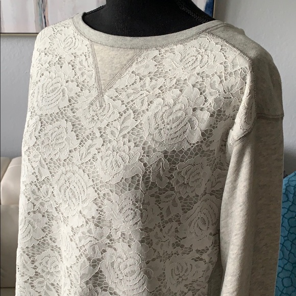 Abercrombie & Fitch Lace Sweatshirt, SMALL - Picture 2 of 3